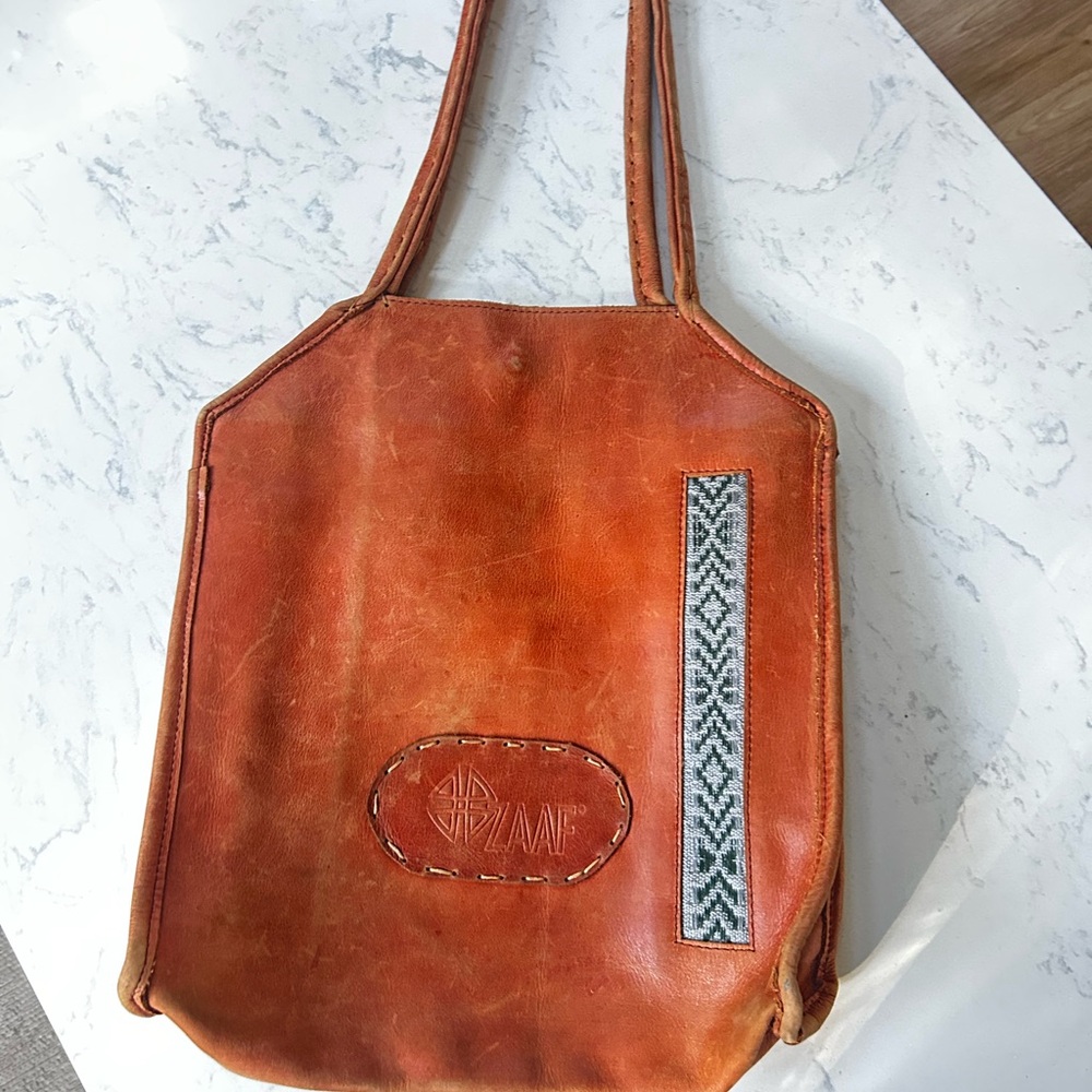 ZAAF Tan Leather Tote Bag